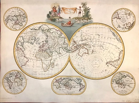 Malte-Brun Conrad (1775-1826) Mappe-Mondes sur diverses projections 1812 Parigi